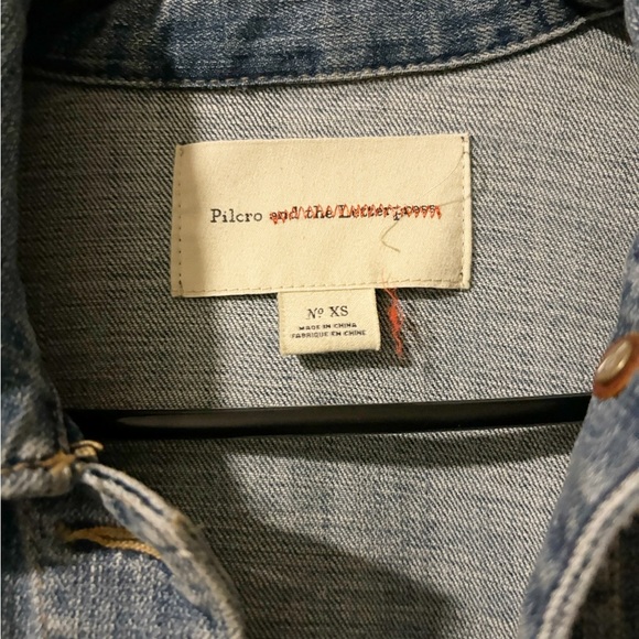 ANTHROPOLOGIE PILCRO AND THE LETTERPRESS DENIM JACKET SIZE XS - Picture 5 of 6